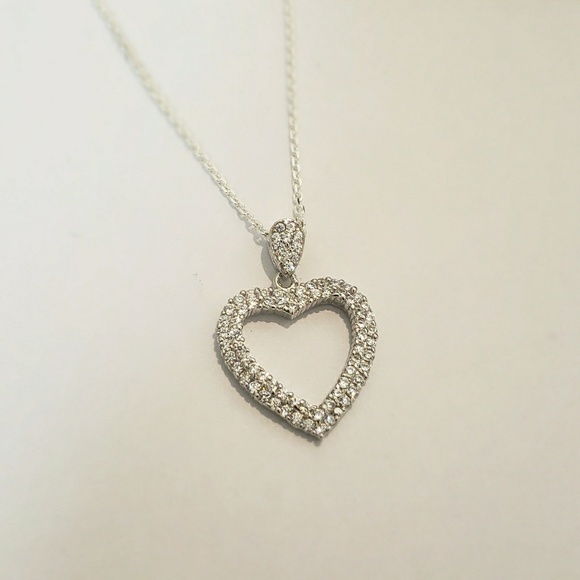 Sterling Silver Heart Necklace - Picture 2 of 4